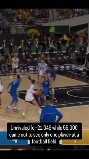 DIBSPORTSTALK on Instagram: "Caitlin Clark playing at a football field with 55,000 at attendance #caitlinclark #cc #wnba #iowahawkeyes #wbb"