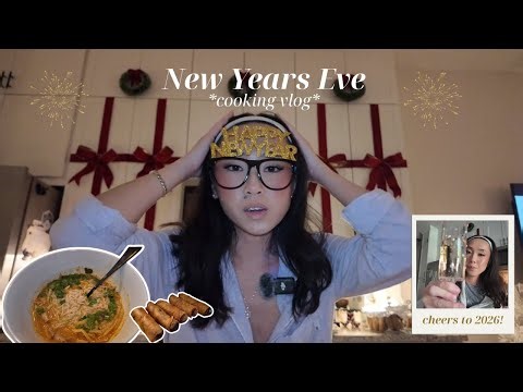 COOKING VLOG | spend New Years Eve with me! (Asian food: eggrolls, curry, sago dessert & pandan)