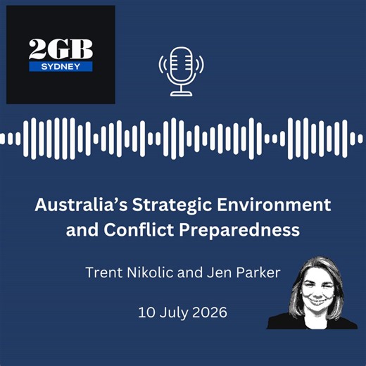 This week I joined @2GB873 Trent Nikolic to discuss @KnottMatthew @smh interview with former Chief of Defence Force Admiral David Johnston.In the interview, Admiral Johnston warned that the ADF must “act with a greater degree of urgency to prepare for the worst-case scenario”, arguing Australia can no longer rely on a decade-long warning time before a major conflict.You can read the article here: https://t.co/uP0JQTKjCmTrent and I discussed how Australia is responding to the prospect of regional