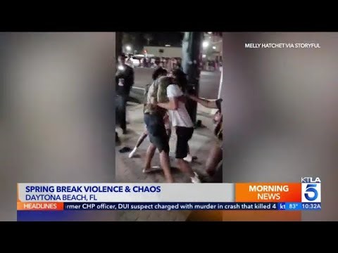 Massive Spring Break brawl with gunfire caught on video at Daytona Beach