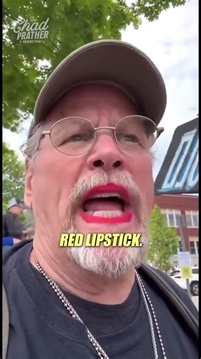 Man Wears RED LIPSTICK To Protest Trump. You Can't Make This Up (Wait Until The End 🤣)