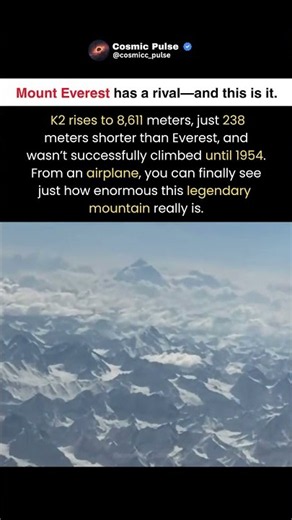 Mount Everest Has a Rival—and This Is K2! 🏔️ #shorts #trending #viral #airplane #aviation #plan