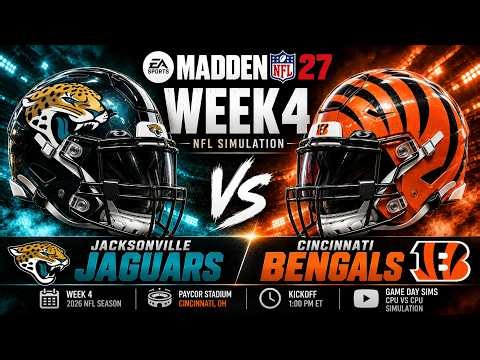 Jaguars vs Bengals | Madden NFL 27 Week 4 Simulation