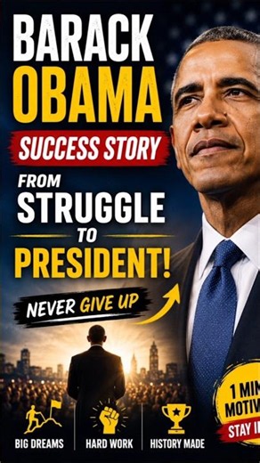Barack Obama's Inspiring Success Story | Never Give Up! 💪 #Shorts #saj24 barack obama speech