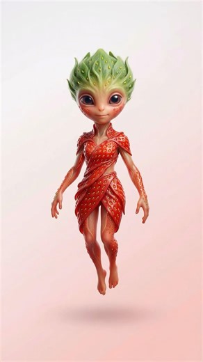 This strawberry is an alien in disguise… 🍓👽