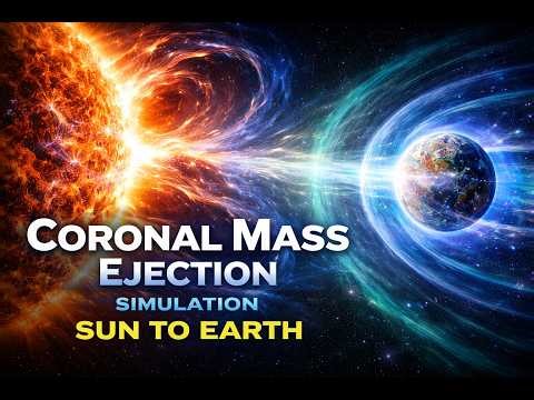 Solar Storm (CME) Visualization Traveling from Sun to Earth