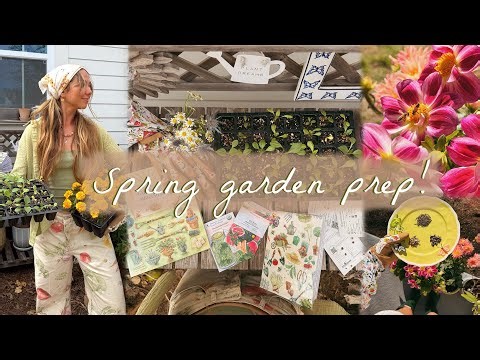 A day in the garden 🌱 prepping, pruning, & planting for Spring!