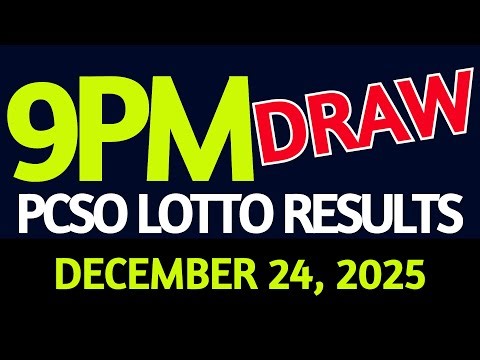 Lotto Result Today 9pm draw December 24, 2025 Wednesday PCSO