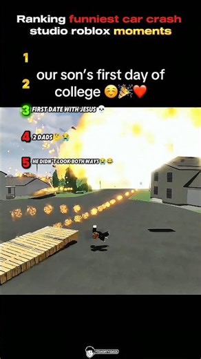 Ranking funniest Roblox Car Crash Studio Moments😭😂#shorts