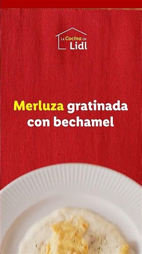 Receta de merluza gratinada con bechamel de puerro 🐟 😋 #shorts