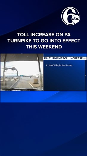 The new year will mean new tolls for those who use the Pennsylvania Turnpike. | 6abc Action News
