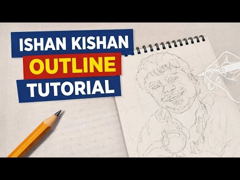 Ishan Kishan | outline tutorial | #ishankishan #trending 