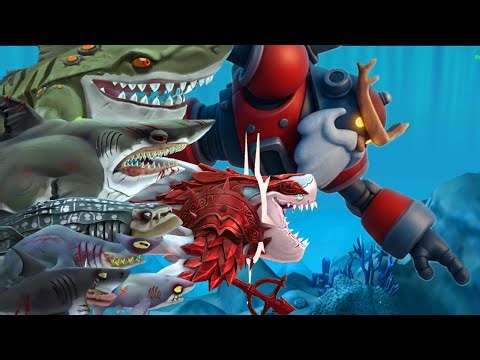 ALL ENEMY SHARK GAMEPLAY NEW 2025 (SHARCHANGEL AND MECHA CLAUS BOSS UPDATE) - Hungry Shark World