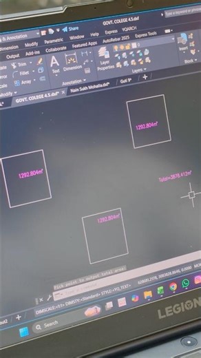 ✅AutoCAD main Area feet me kaise calculate kare? #autocad #area #new