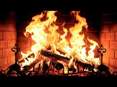 🔥 Fireplace 4K UHD! Fireplace with Crackling Fire Sounds. Fireplace Ambience