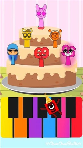 POV Sprunki NumberBlocks OC One Play Music Fire and Ice Rainbow | Incredibox Sprunki