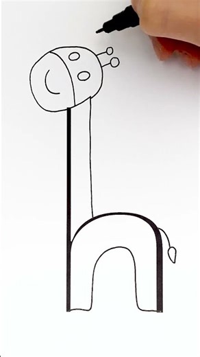 Draw a Giraffe Step by Step! 🦒✏️