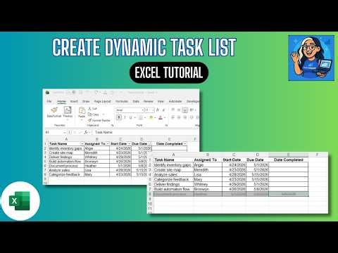 How to build a dynamic task list using Excel VBA