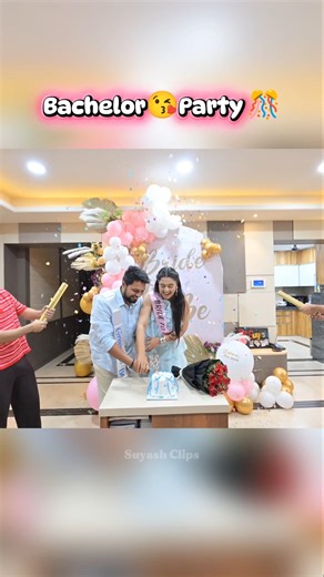 Bachelor Party 🎊 #bridal #bride #celebration #ytshorts #shorts #viral #yashitank @SuyashVlogs