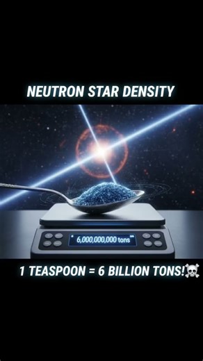 A single teaspoon of a Neutron star weighs about 6 billion tons 🤯 #neutronstars #space #cosmos