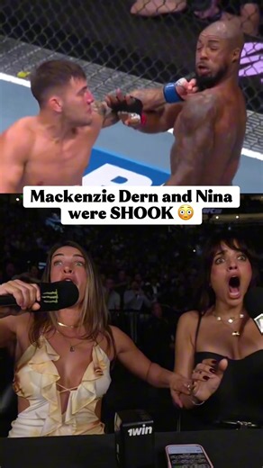 Mackenzie Dern and Nina Drama were shook watching King Green get KO’d 😅 #ninadrama #bobbygreen #mackenziedern #ufc #ufc332