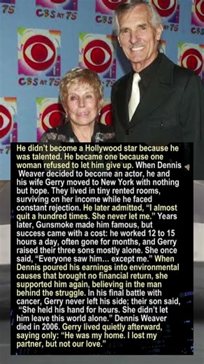 The Woman Behind Gunsmoke: Inside Dennis Weaver’s 60-Year Marriage 📺