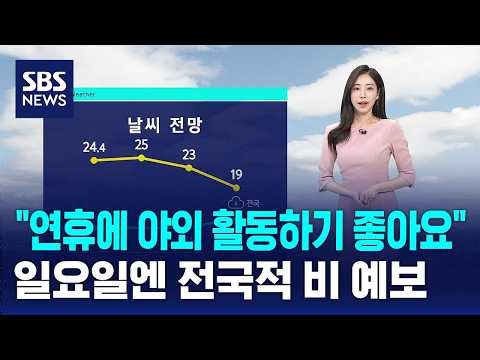 [날씨] "노동절 연휴 야외 활동하기 좋아요"..일요일엔 비 / SBS