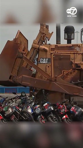 200 illegal scooters, mopeds crushed after being seized by NYPD