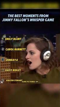 5 Best Moments From Jimmy Fallon's Whisper Challenge"/ "Emily Blunt, Zendaya, Kristen Stewart....