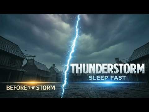 Night Storm Approaching | Distant Thunder and Dark Sky | Relaxing Rain Sounds for Sleeping