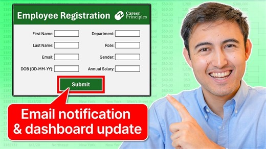 Make an advanced data entry form in Excel (fully automated)