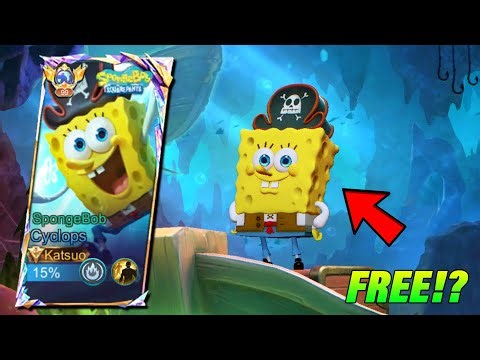 CYCLOPS SPONGEBOB SQUAREPANTS SKIN IS FINALLY HERE! 😱(THE BEST FREE SKIN EVER?!) - MLBB