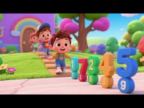 Counting Steps Song 👣🔢 | Learn Numbers While Walking | Fun Movement Song for Kids