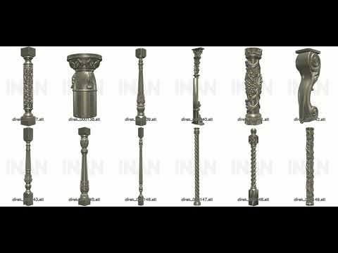Stair Balusters, Newel Posts & Furniture Legs | 3D STL Models for CNC Rotary Axis