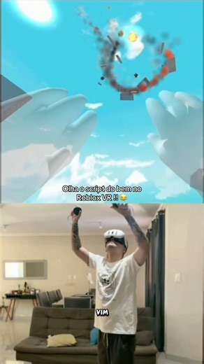 Olha o que o cara de script fez no Roblox natural disaster survival na realidade virtual #vr
