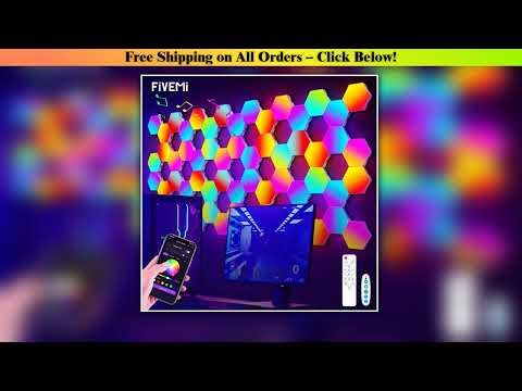 Smart LED Hexagonal Wall Light Quantum Panel APP DIY Music Sync Night Light Game Room Bedroom Home