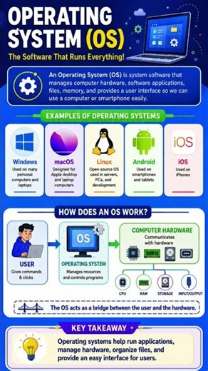 Operating System (OS) Explained | Types of OS & How It Works 💻📱 #trueos #elementaryos #firefoxos
