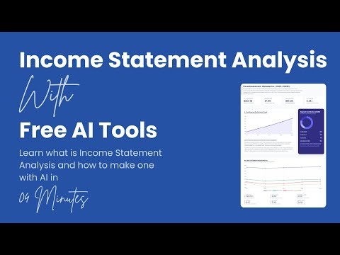 What is Income Statement Analysis & how to make it with the help of AI Claude #ai #claude