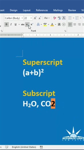 #wordknowledge #superscript #subscript #word #accuratelight #computereducation
