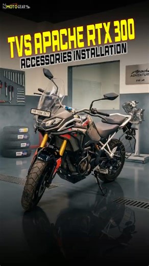 TVS APACHE RTX 300 ACCESSORIES INSTALLATION #nnmotogears #mototorque #rtx300 #tvsapache
