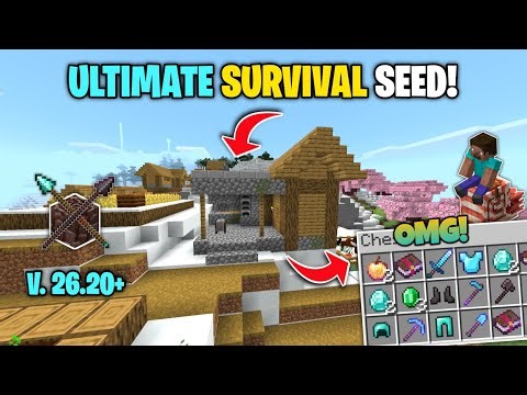 🔥 Ultimate [God Seed] for Minecraft 26.20 Bedrock & PE | Four Blacksmiths & Stronghold at Spawn!
