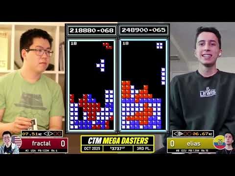 Elias, Fractal | THIRD PLACE | MEGA DASTERS October 2025 | Classic Tetris Monthly