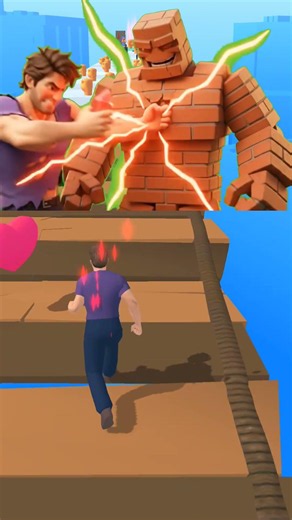 BRICK GIANT VS. ONE ANGRY WORKER! 🧱🔥 #gaming #shorts #youtubeshorts