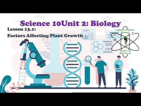 Science 10 Biology Lesson 13.1 Factors Affecting Plant Growth