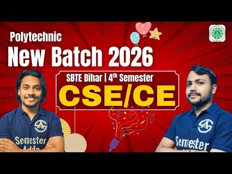 SBTE Bihar Polytechnic COMPUTER SCIENCE ENGINEERING 4th Semester course Launched Now!