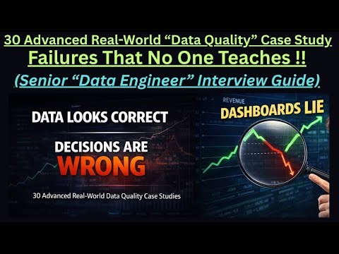 SENIOR DATA QUALITY ENGINEER: 30 Advanced "DATA QUALITY" Real-World Case Studies for your Interviews