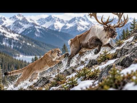 Caribou vs Mountain Lion, The Deadliest Hunt Through Selkirk Mountains | Wildlife Documentary