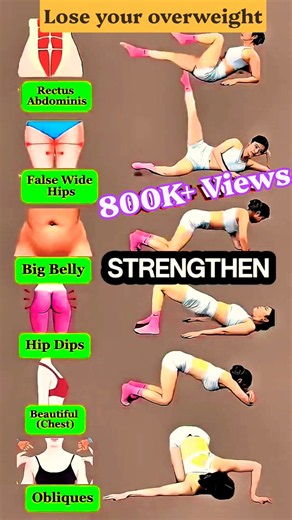 5 Home Exercises for Abs, Obliques, Glutes & Better Body Shape | No Equipment #Shorts