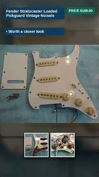 Fender Stratocaster Loaded Pickguard Vintage Noiseless S-1 Switch. Excellent #Shorts