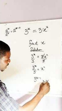 Interesting Exponential Equation #maths #mathematics #igscemaths